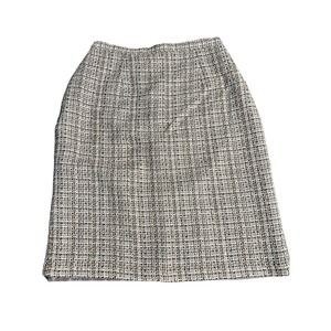 Vintage Sag Harbor Cream Tweed Skirt 6P